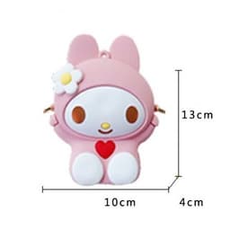 [Mới] Túi xách đeo chéo silicon hình thỏ hồng tai dài, thời trang dễ thương đựng bao lì xì mỹ phẩm 9