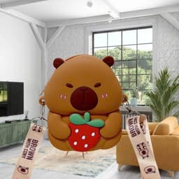 [Mới] Túi xách đeo chéo silicon hình chuột capybara thời trang dễ thương bé trai gái đựng lì xì 7