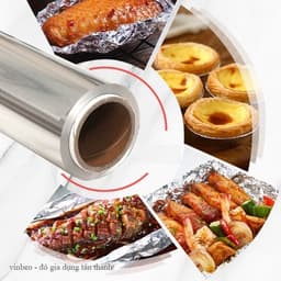 Giấy Bạc nướng nhôm 10m bọc thực phẩm nồi chiên- Cuộn giấy bạc nướng nồi chiên không dầu và lò nướng 4
