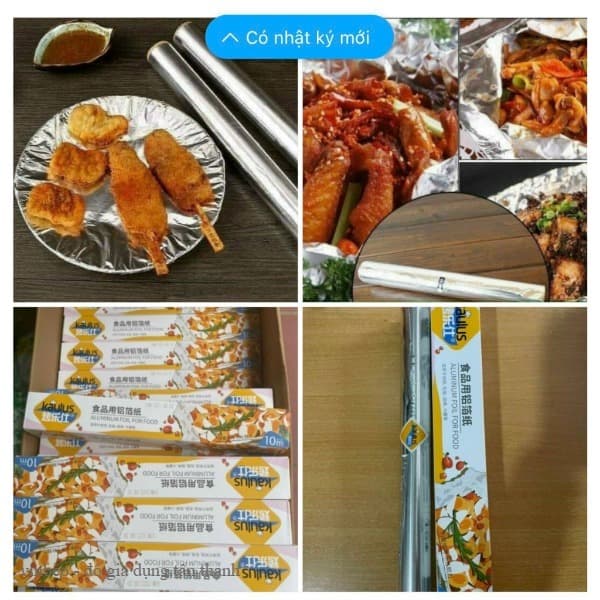 Giấy Bạc nướng nhôm 10m bọc thực phẩm nồi chiên- Cuộn giấy bạc nướng nồi chiên không dầu và lò nướng
