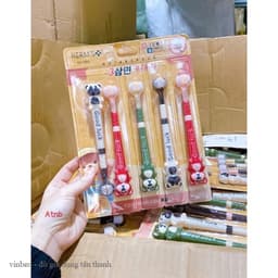 Vỉ 5 Bàn Chải Đánh Răng 3 Mặt Hình Gấu Cho Bé - Bộ Bàn Chải Đánh Răng 3 Đầu Bọc Dễ Thương Cho Trẻ Từ 3 Đến 15 Tuổi 3