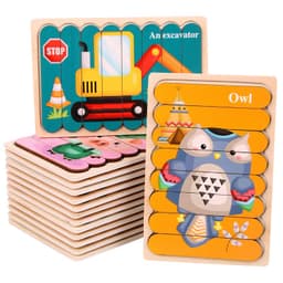 Ghép hình gỗ que kem 2 mặt MY BI BI – Đồ chơi tranh ghép gỗ 3D nhiều chủ đề giáo dục sớm cho bé 1