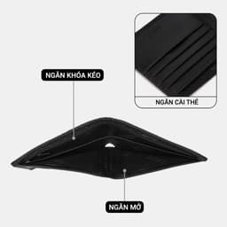 [4-25/9 TẶNG QUÀ TRUNG THU 599K] Ví Cầm Tay Nam LECOS LV17 Da Bò Thật Cao Cấp Ví Cầm Tay Dáng Ngang Đựng Tiền Thẻ 5