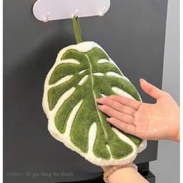 Khăn lau tay hình lá cây decor nhà cửa màu sắc tươi mát VINBEO 7