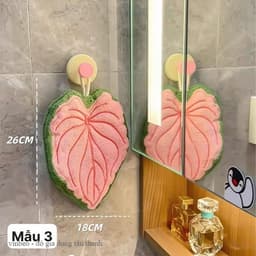 Khăn lau tay hình lá cây decor nhà cửa màu sắc tươi mát VINBEO 6