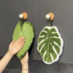Khăn lau tay hình lá cây decor nhà cửa màu sắc tươi mát VINBEO 1
