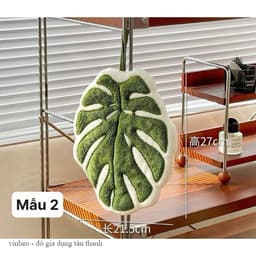 Khăn lau tay hình lá cây decor nhà cửa màu sắc tươi mát VINBEO 8