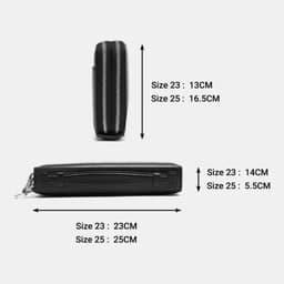 [4-25/9 TẶNG QUÀ TRUNG THU 599K] Túi Clutch Nam LECOS LC6 Da Bò Thật Quai Đeo Cổ Tay Tiện Lợi Dự Tiệc 5