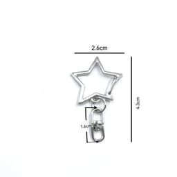 Set 5/10c Móc Khóa Treo Hình Tròn Kèm Dây Xích Kim Loại - Phụ Kiện Làm Đồ DIY, Trang Trí Balo, Chìa Khóa, Túi Xách 7