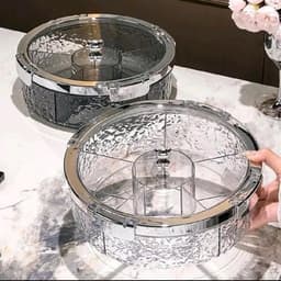 khay đựng mứt tết bánh kẹo đa năng,hộp đựng ô mai chia 6 ngăn có nắp đậy 2