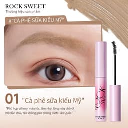 Mascara Lông Mày ROCK SWEET Chống Nước Lâu Trôi Không Phai Giữ Màu 24H 6