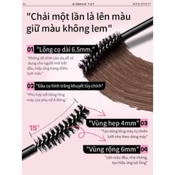 Mascara Lông Mày ROCK SWEET Chống Nước Lâu Trôi Không Phai Giữ Màu 24H 2