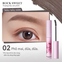 Mascara Lông Mày ROCK SWEET Chống Nước Lâu Trôi Không Phai Giữ Màu 24H 7