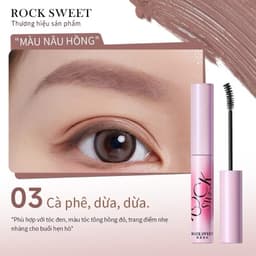 Mascara Lông Mày ROCK SWEET Chống Nước Lâu Trôi Không Phai Giữ Màu 24H 8