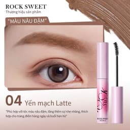 Mascara Lông Mày ROCK SWEET Chống Nước Lâu Trôi Không Phai Giữ Màu 24H 9