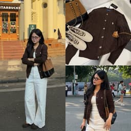 𝟏𝟒𝐚𝐦.𝐬𝐭𝐮𝐝𝐢𝐨 | Áo Khoác Cardigan Len Cổ Tròn Dệt Vặn Thừng Cài Cúc Dài Tay Thêu Logo Ngựa Hàn Quốc 2