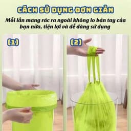 Túi Rác Có Dây Rút Hương Chanh Xả 50 Cuộn Chống Rò Rỉ Chịu Lực Tốt Khử Mùi Đuổi Muỗi Côn Trùng Tiện Lợi 6