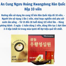[KG] Viên uống an cung ngưu hoàng hàn quốc kwangdong hộp 10 viên chính hãng 2