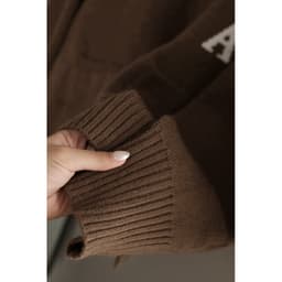 𝟏𝟒𝐚𝐦.𝐬𝐭𝐮𝐝𝐢𝐨 | Áo Len Polo Cổ Bẻ Cardigan Nam Nữ Thêu Trái Tim Chữ A Form Rộng Đồ Đôi Thu Đông 6