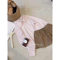 𝟏𝟒𝐚𝐦.𝐬𝐭𝐮𝐝𝐢𝐨 | Áo Len Cổ Bẻ Polo Dài Tay Dệt Kim Cài Cúc Phom Rộng Style Hàn Quốc Thu Đông Erume 5
