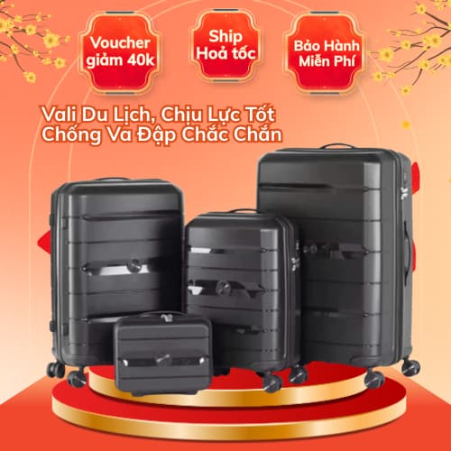 Vali Du Lịch Cao Cấp Chống Va Đập Chống Xước DVN, Vali Du Lịch Khoá Bảo Mật An Toàn