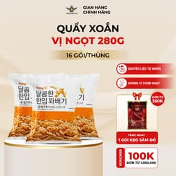 Quẩy Xoắn Ngọt Seoul Food, Snack Quẩy Xoắn Upon Hàn Quốc Thơm Ngon Gói 280g - Bách Mộc An Mart 1