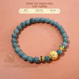 Ngọc Đan Tâm - Vòng Tay Ngọc Hòa Điền 7mm 2A Phối Charm Cát Tường - Đa Mệnh 1