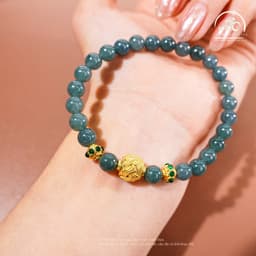 Ngọc Đan Tâm - Vòng Tay Ngọc Hòa Điền 7mm 2A Phối Charm Cát Tường - Đa Mệnh 7
