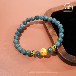Ngọc Đan Tâm - Vòng Tay Ngọc Hòa Điền 7mm 2A Phối Charm Cát Tường - Đa Mệnh 5