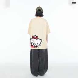 Áo Thun HY KORÉ Logo Kittie Heart 2989 Form Rộng Localbrand Oversize Unisex Vải Cotton 75% Nam Nữ Mặc Đẹp 4