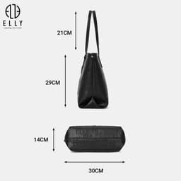 [Tặng hộp 20.10] Túi xách nữ thời trang ELLY EL339 túi công sở da tổng hợp cao cấp chính hãng 5