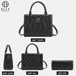 [Tặng hộp 20.10] Túi xách nữ thời trang ELLY EL264 đeo chéo đeo vai xách tay da tổng hợp cao cấp chính hãng 5