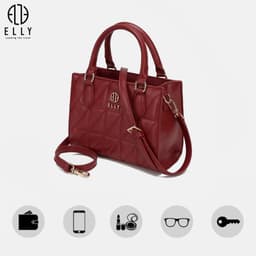 [Tặng hộp 20.10] Túi xách nữ thời trang ELLY EL264 đeo chéo đeo vai xách tay da tổng hợp cao cấp chính hãng 7