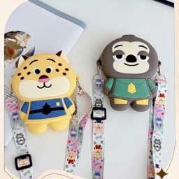 [Mới] Túi xách silicon Zootopia đeo chéo cho bé trai đựng lì xì túi tỏi thời trang Thỏ Judy Cáo 3