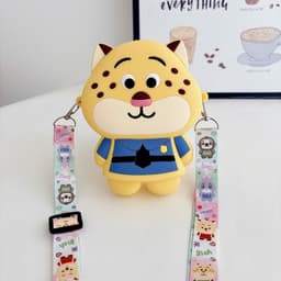 [Mới] Túi xách silicon Zootopia đeo chéo cho bé trai đựng lì xì túi tỏi thời trang Thỏ Judy Cáo 7