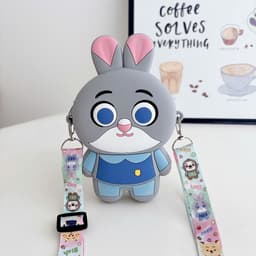 [Mới] Túi xách silicon Zootopia đeo chéo cho bé trai đựng lì xì túi tỏi thời trang Thỏ Judy Cáo 8
