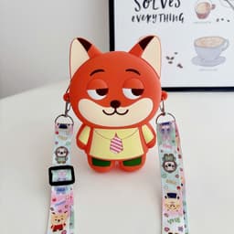 [Mới] Túi xách silicon Zootopia đeo chéo cho bé trai đựng lì xì túi tỏi thời trang Thỏ Judy Cáo 9