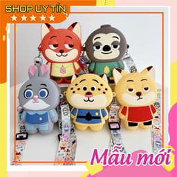 [Mới] Túi xách silicon Zootopia đeo chéo cho bé trai đựng lì xì túi tỏi thời trang Thỏ Judy Cáo 1