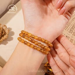 Ngọc Đan Tâm - Chuỗi Vòng Tay Thạch Anh Tóc Nâu 6mm 7A - Mệnh Thổ & Mệnh Kim 3