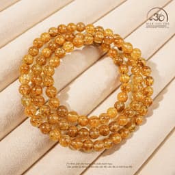 Ngọc Đan Tâm - Chuỗi Vòng Tay Thạch Anh Tóc Nâu 6mm 7A - Mệnh Thổ & Mệnh Kim 4