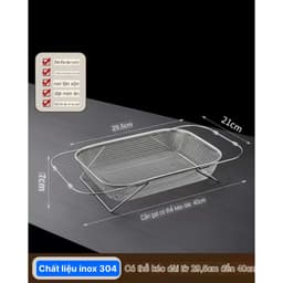 Rổ Rửa Rau Củ Quả Bằng Thép Không Gỉ Có Thể Thu Gọn, Giá Úp Chén Đĩa Ráo Nước Tiện Dụng Cho Bồn Rửa 6