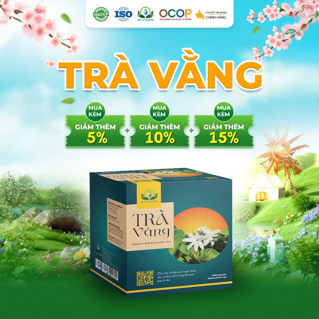Trà Vằng Siêu Thị Thiên Nhiên - Hộp 30 Túi Lọc