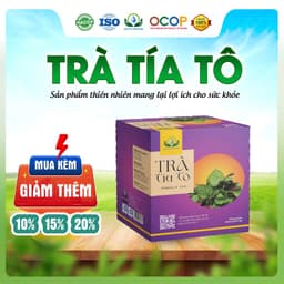 Trà Tía Tô Mix Cỏ Ngọt Thơm Ngon Dễ Uống Thanh Mát Cho Ngày Thư Thái Hộp 30 Túi Lọc 1