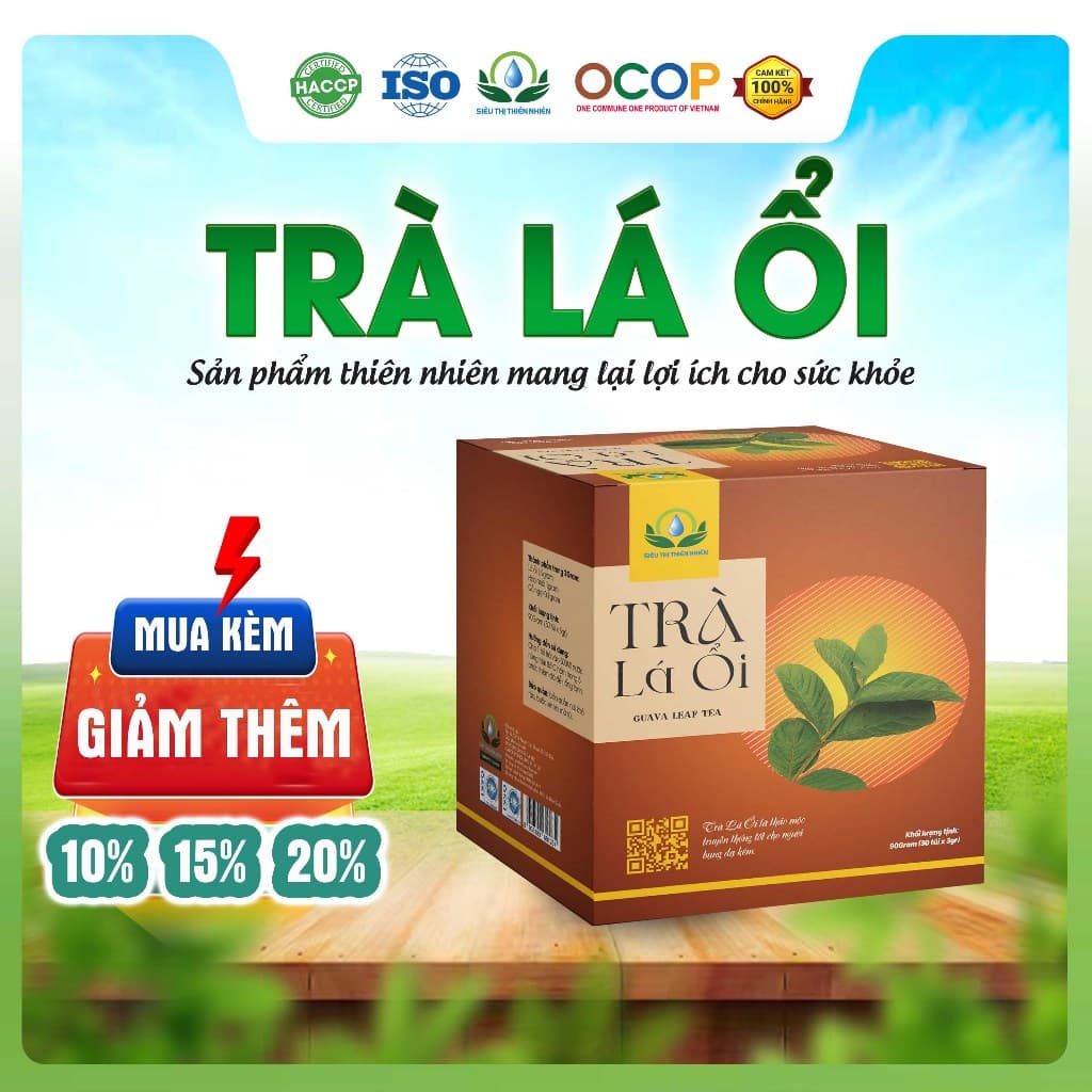 Trà Lá Ổi hộp 30 Túi Lọc Siêu Thị Thiên Nhiên Tốt Cho Dạ Dầy