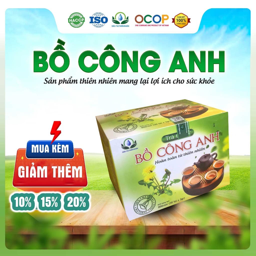 Trà Bồ Công Anh hộp 30 Túi Lọc x 3Gram Siêu Thị Thiên Nhiên