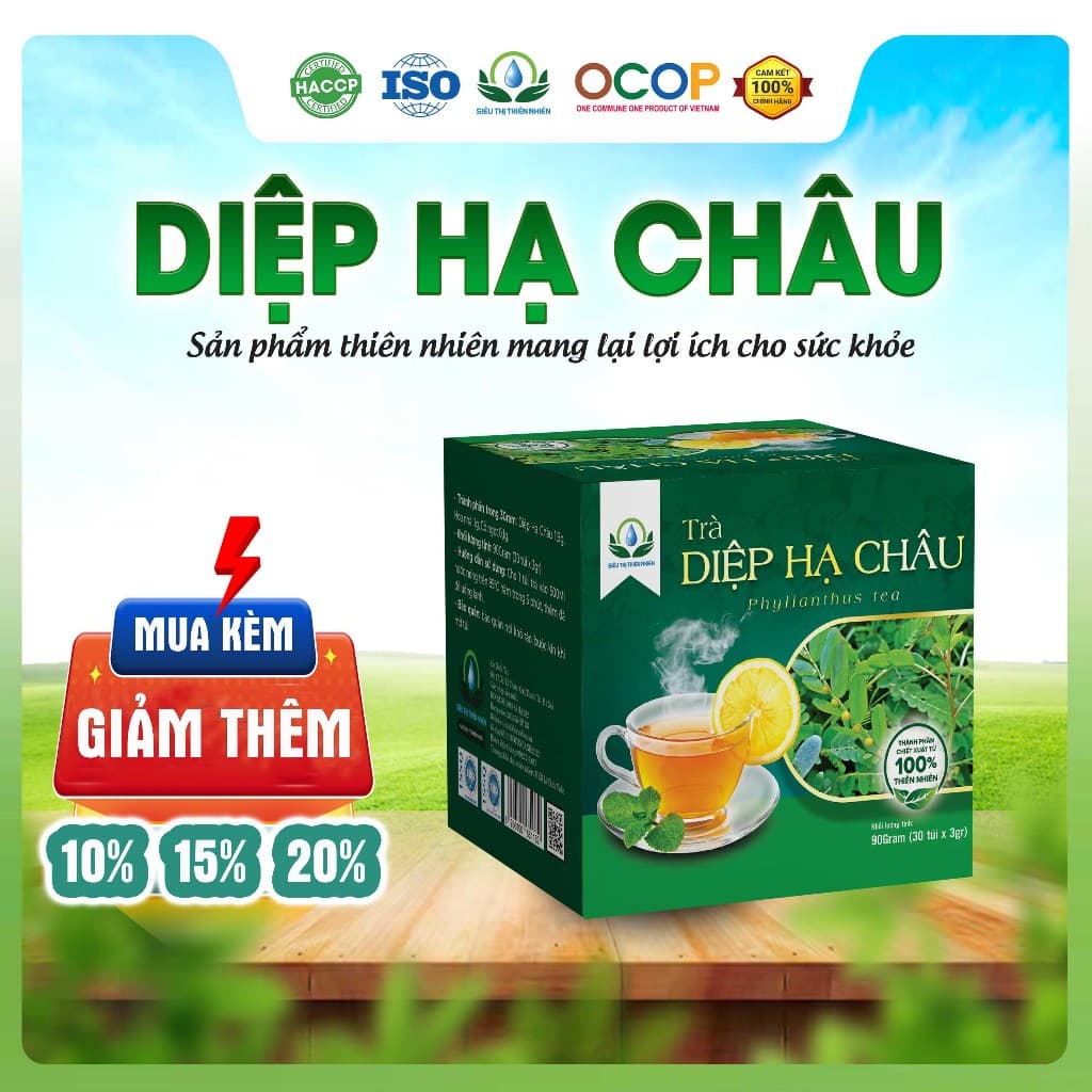 Trà Diệp Hạ Châu Mix Cỏ Ngọt Thơm Ngon Dễ Uống Thanh Mát Cho Ngày Thư Thái Hộp 30 Túi Lọc