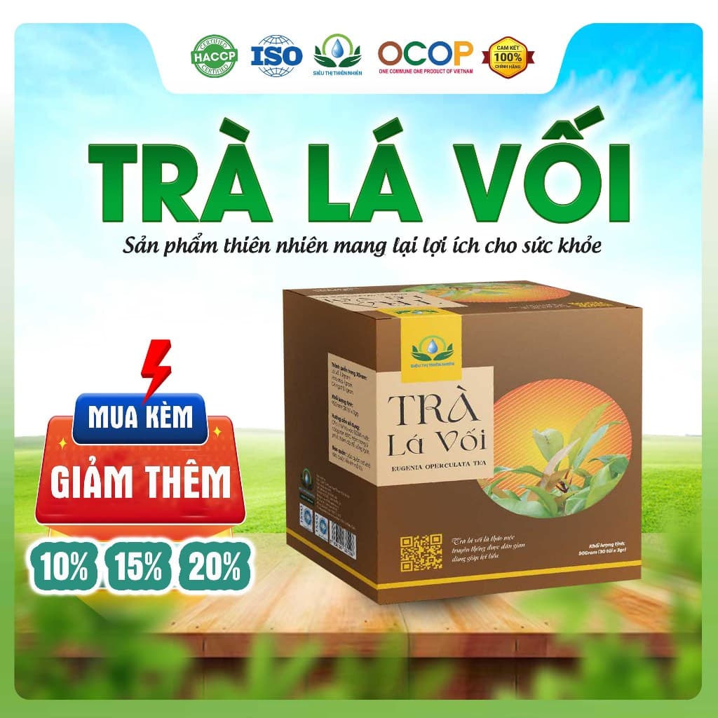 Trà Lá Vối Mix Cỏ Ngọt Thơm Ngon Dễ Uống Thanh Mát Cho Ngày Thư Thái Hộp 30 Túi Lọc