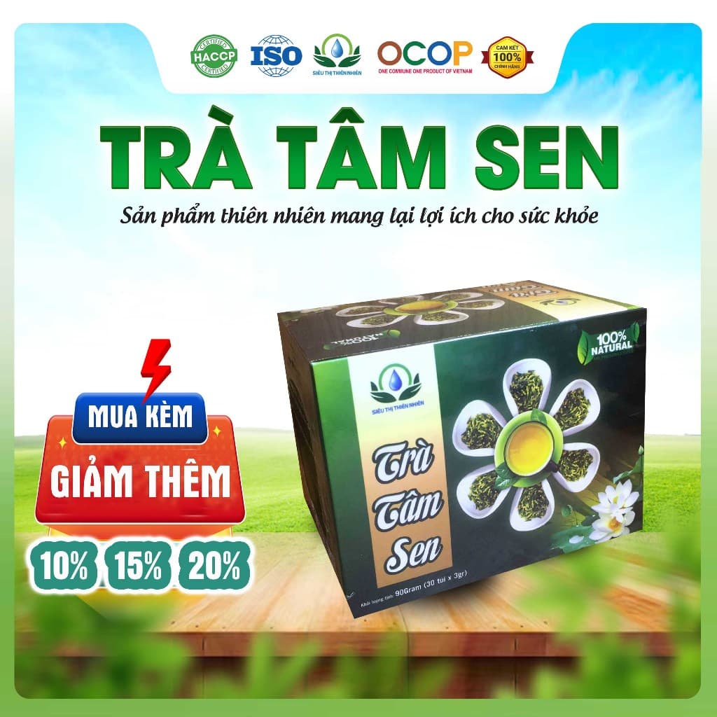 Trà Tâm Sen  - Siêu Thị Thiên Nhiên Hộp 30 Túi Lọc