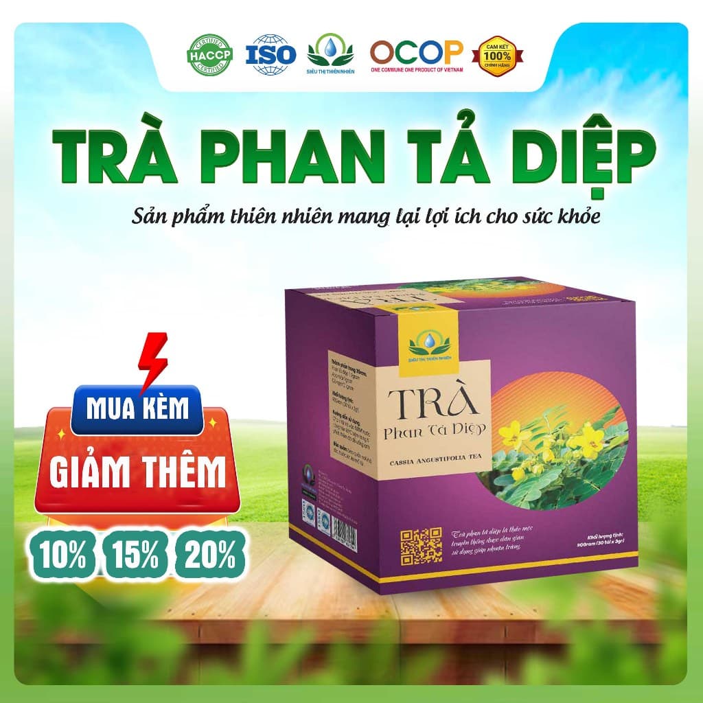 Trà Phan Tả Diệp Mix Cỏ Ngọt Thơm Ngon Dễ Uống Thanh Mát Cho Ngày Thư Thái Hộp 30 Túi Lọc