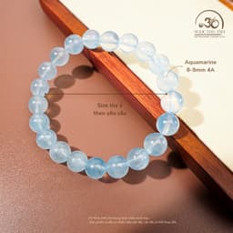 Ngọc Đan Tâm - Vòng Tay Aquamarine 8-9mm 4A - Mệnh Thuỷ & Mệnh Mộc 2